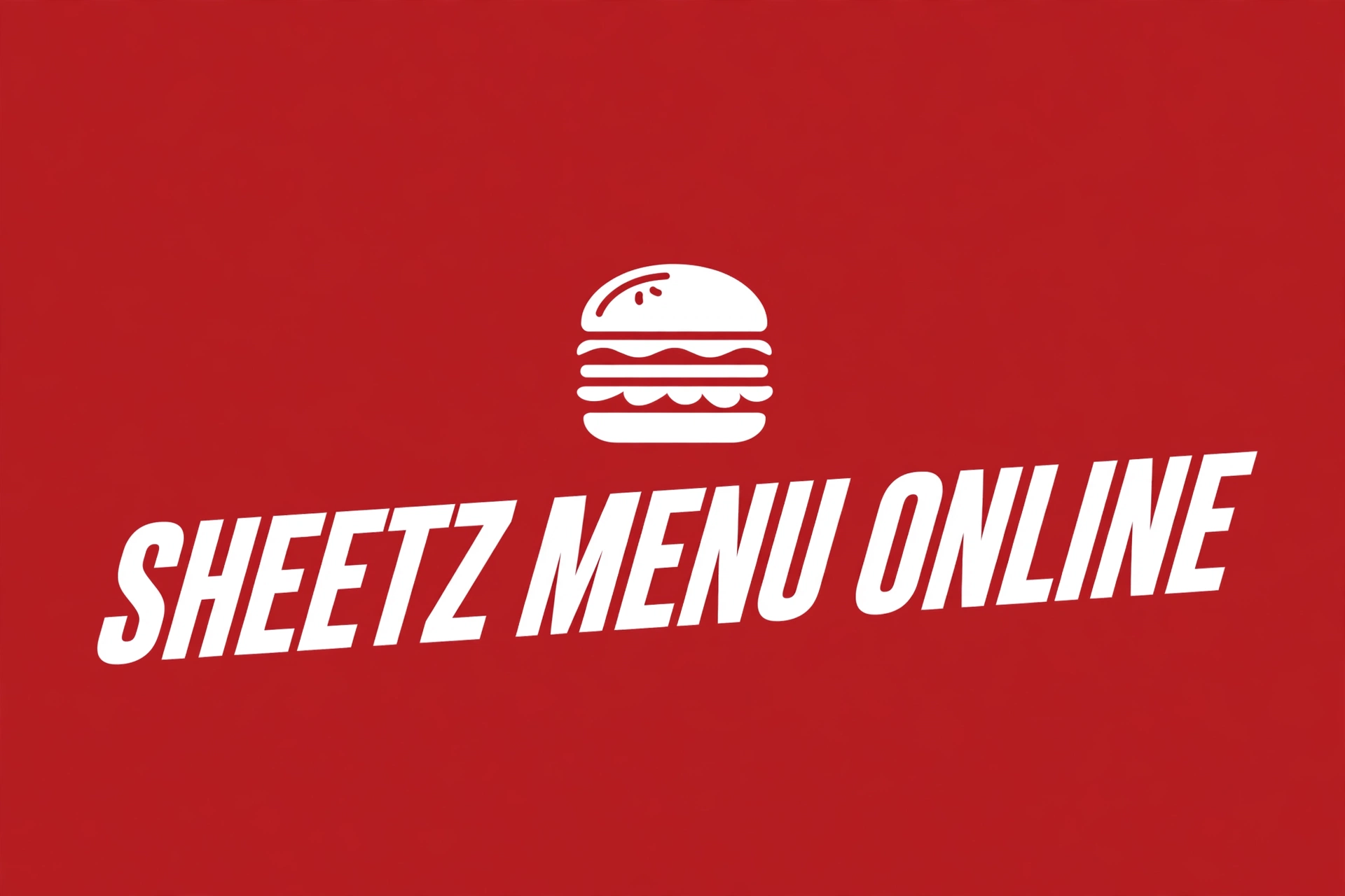 Sheetz Menu Online